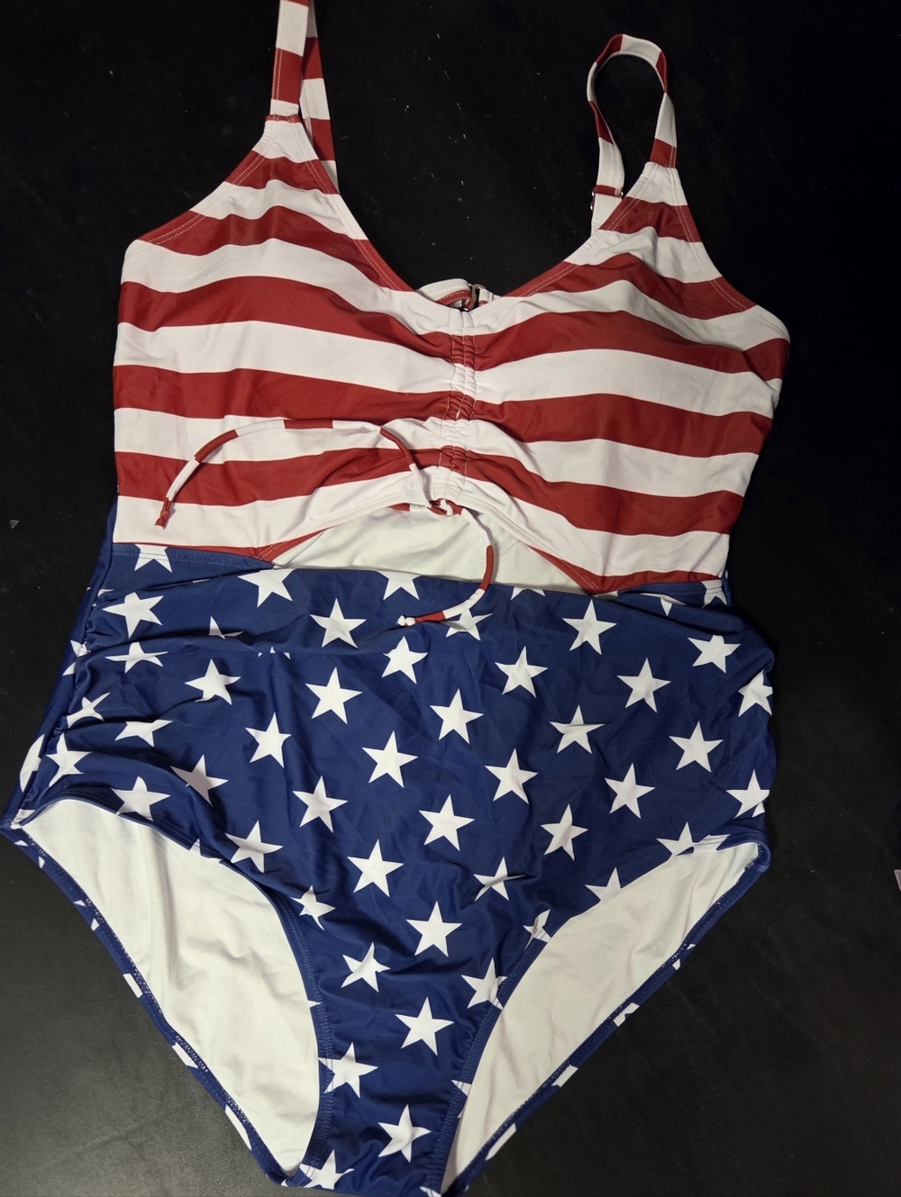 Red & Blue Star Stripe One-Piece Swimsuit By DACI